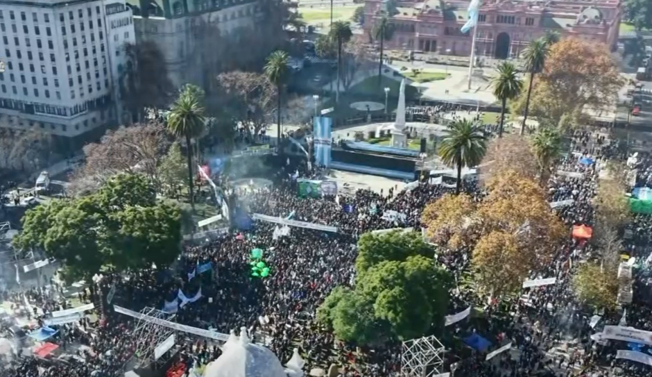 MARCHA POR CRISTINA KIRCHNER A PLAZA DE MAYO
