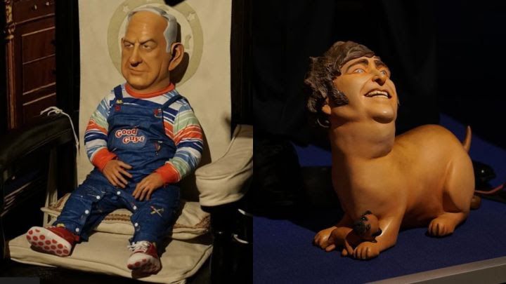PROVOCADORA INTERVENCIÓN EN EL MUSEO DE CERA DE MADRID: MILEI COMO PERRO DE TRUMP Y NETANYAHU COMO CHUCKY PROVOCADORA INTERVENCIÓN EN EL MUSEO DE CERA DE MADRID: MILEI COMO PERRO DE TRUMP Y NETANYAHU COMO CHUCKY