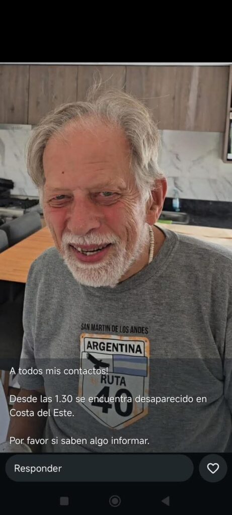 INTENSA BÚSQUEDA DE UN HOMBRE DE 78 AÑOS EN COSTA DEL ESTE