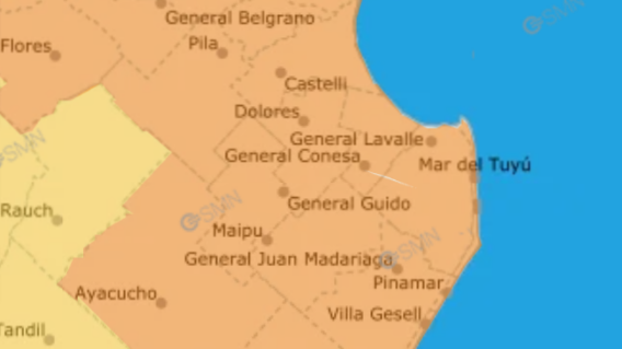 ALERTA METEOROLÓGICA EN LA COSTA Y GENERAL LAVALLE: PREVÉN TORMENTAS SEVERAS, RÁFAGAS DE HASTA 90 KM/H Y POSIBLE CAÍDA DE GRANIZO post thumbnail image